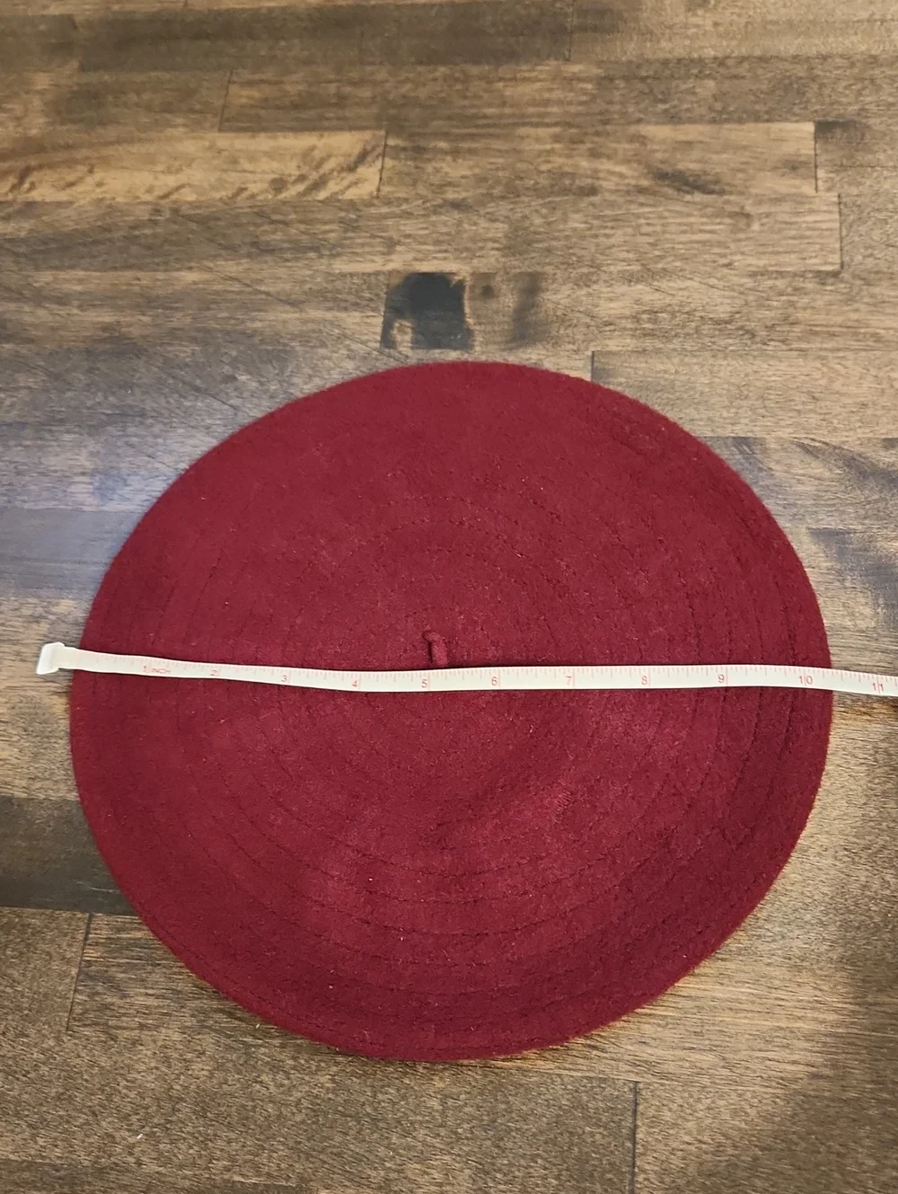 CHANEL Vintage Beret Deep Burgundy 80% Wool / 20% Cotton